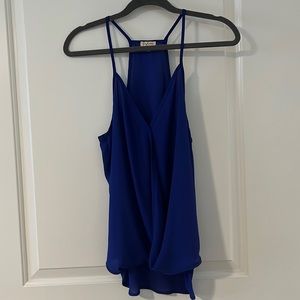 Size M blue surplice tank